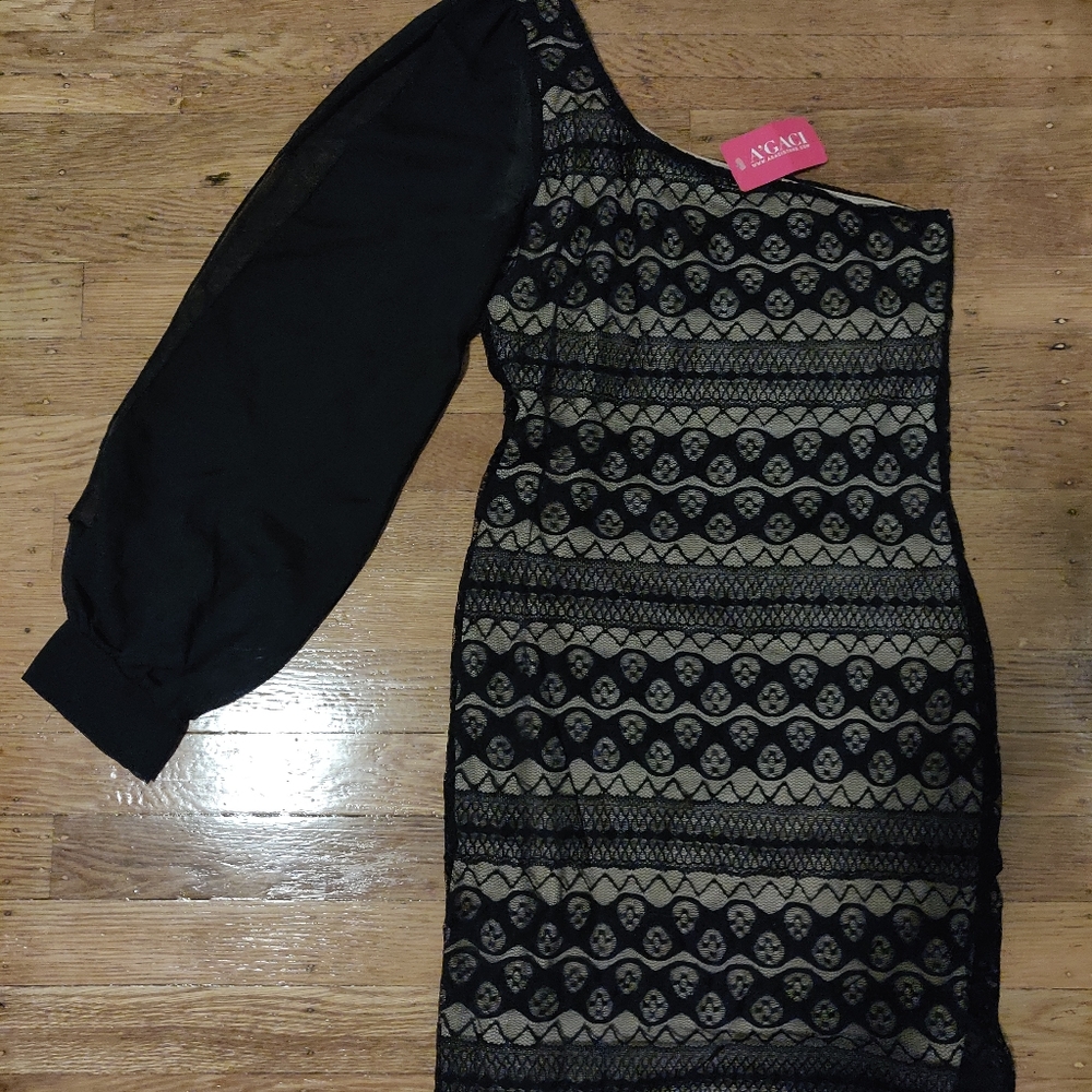 One Sleeve Mini Dress